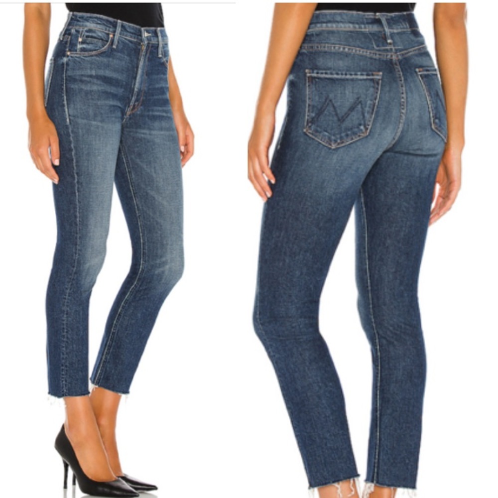 Mother Dazzler Ankle Fray High rise Jeans